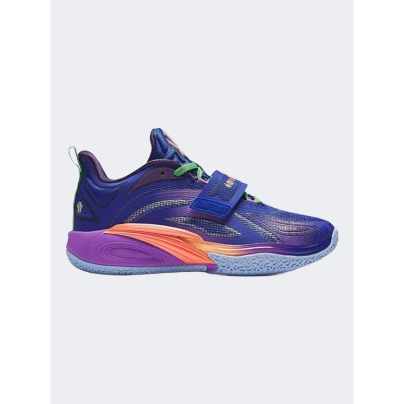 Anta Kai Kids-Unisex Basketball Shoes Blue/Purple/Orange