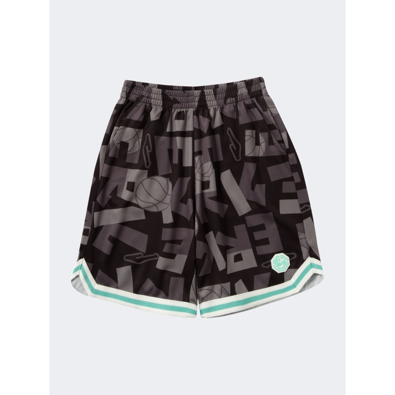 Erke Aop Kids-Boys Basketball Short Black