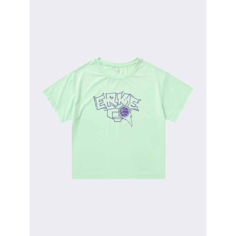 Erke Crewneck Kids-Boys Lifestyle T-Shirt Light Green