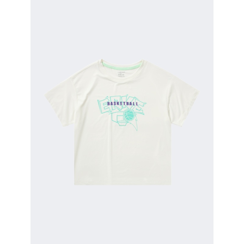 Erke Crewneck Kids-Boys Lifestyle T-Shirt White