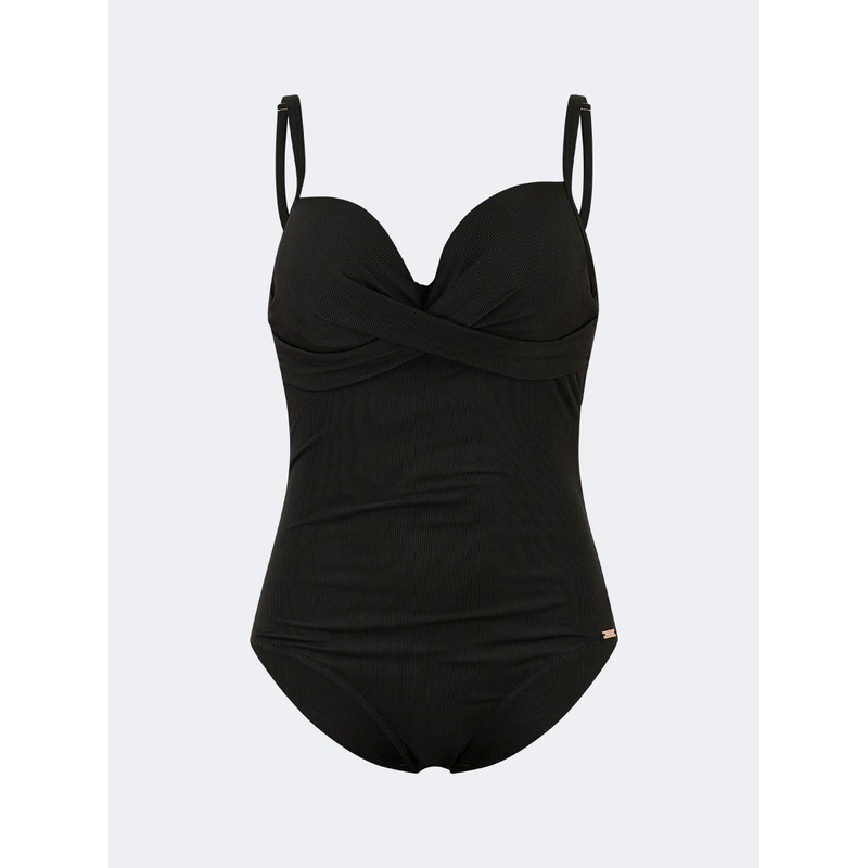 Oil And Gaz Modern Women Beach Over Size Monokini Black