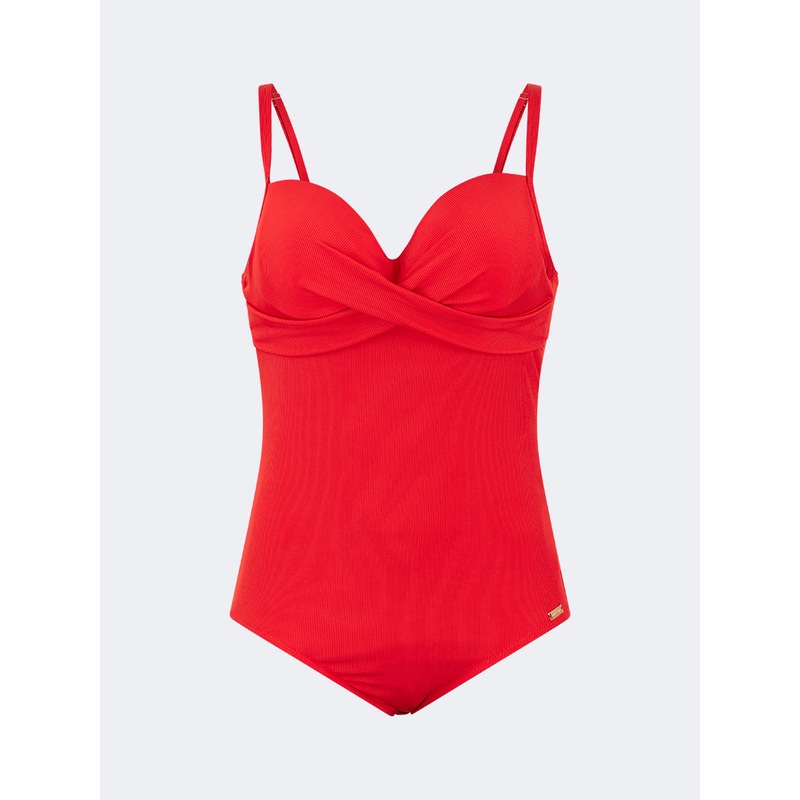 Oil And Gaz Modern Women Beach Over Size Monokini Red