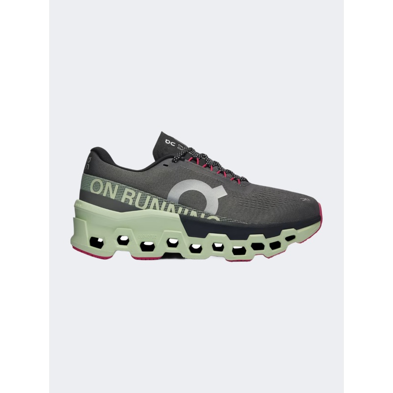 On Cloudmonster 2 Women Running Shoes Asphalt/Lima