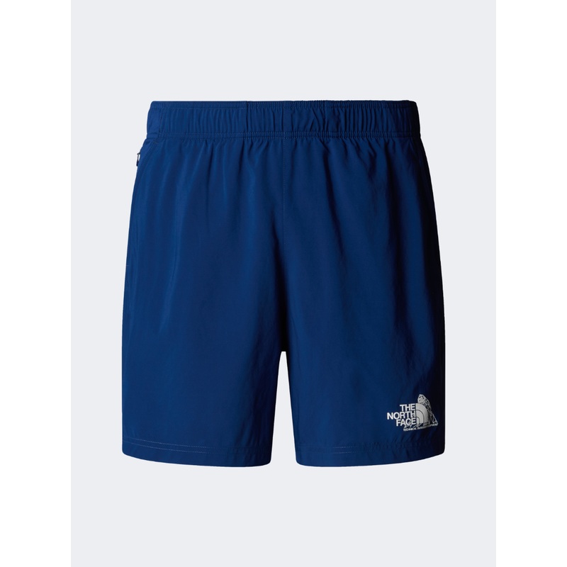 The North Face 24/7 7 Inch Graphic Men Hiking Short Estate Blue