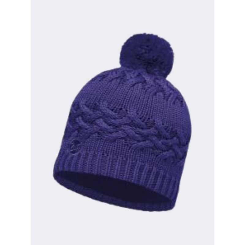 Buff Knitted And Polar Women Lifestyle Beanie Blue