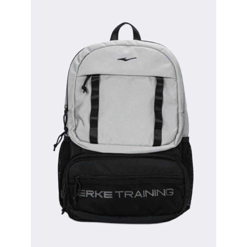Erke Unisex Lifestyle Backpack Bag Light Grey/Black