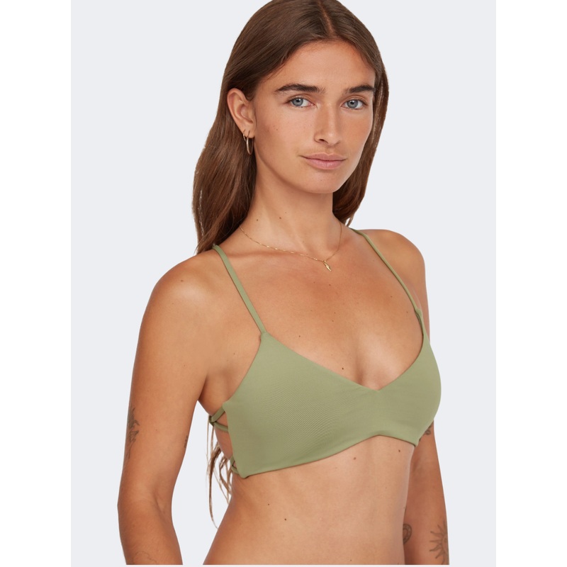 Oneill Huntington Bralette Top Women Beach Bra Green