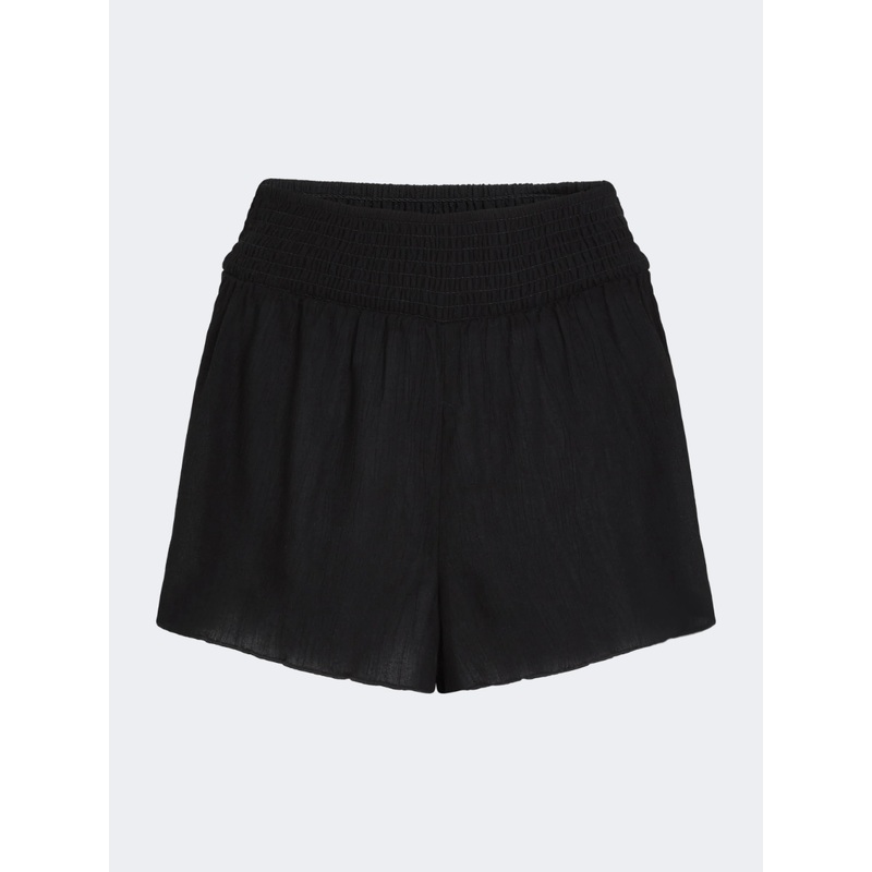 Oneill Johnny Smocked Waist Women Beach Short Black