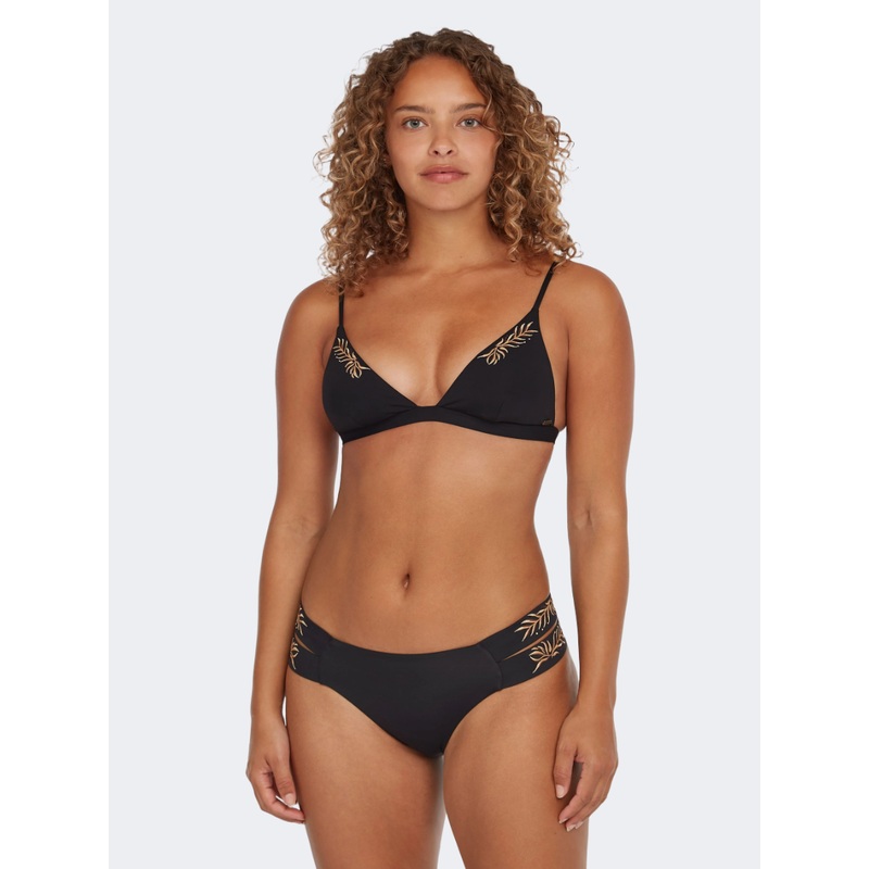 Oneill Seaside Boulder Embroidery Women Beach Bikini Set Black