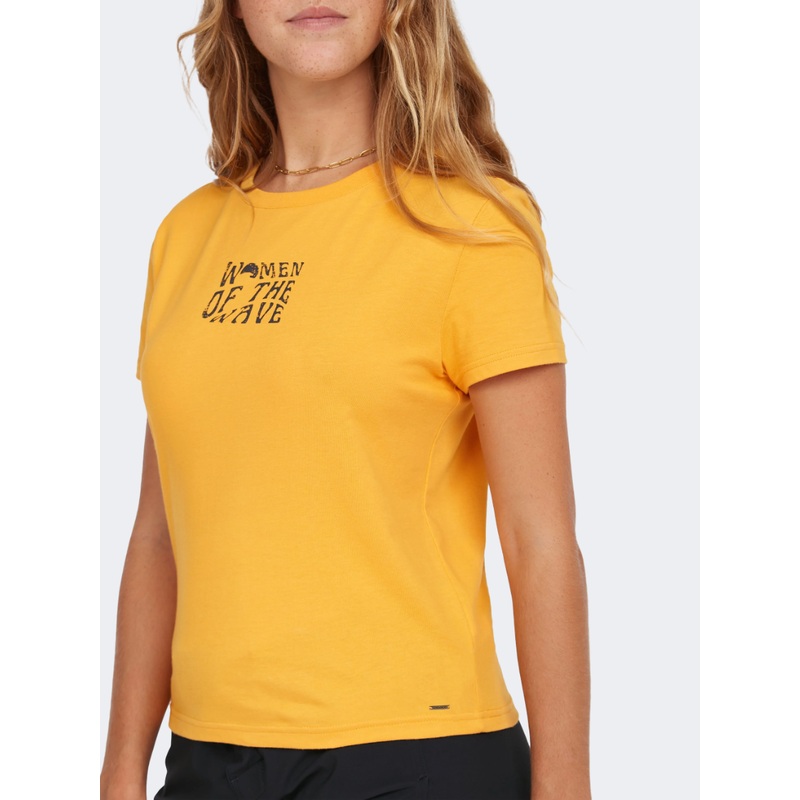 Oneill Wow Women Lifestyle T-Shirt Golden Honey