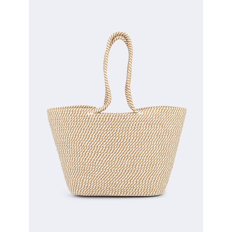 Top Ten Chic Women Beach Bag Begie/White