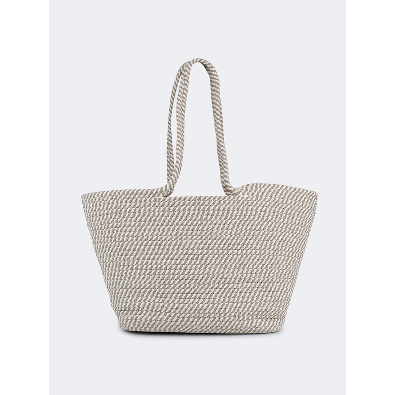 Top Ten Chic Women Beach Bag Grey/White