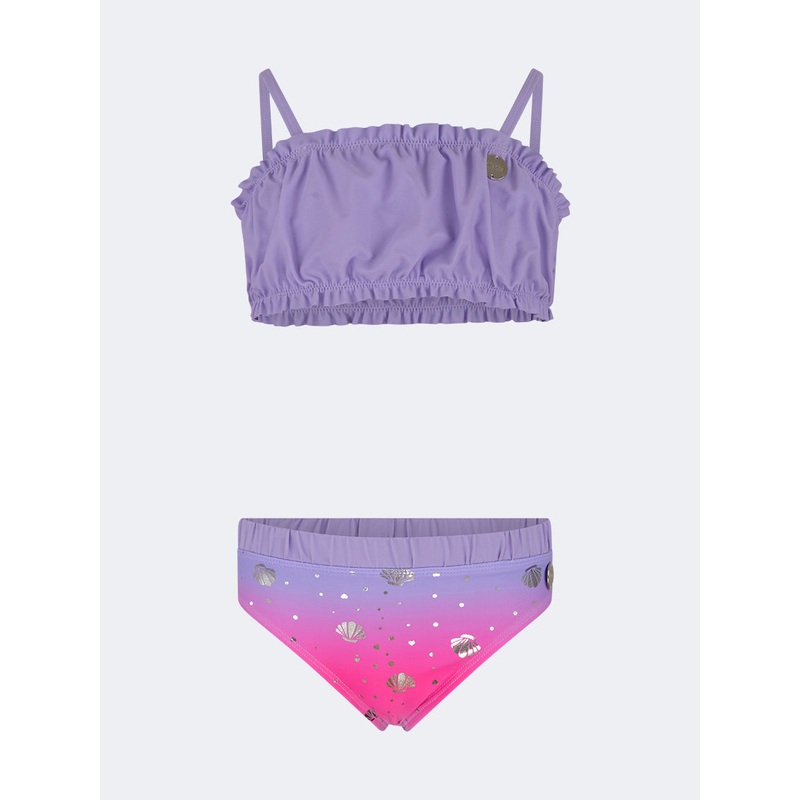 Oil And Gaz Colorful Kids-Girls Beach Bikini Set Purple/Pink