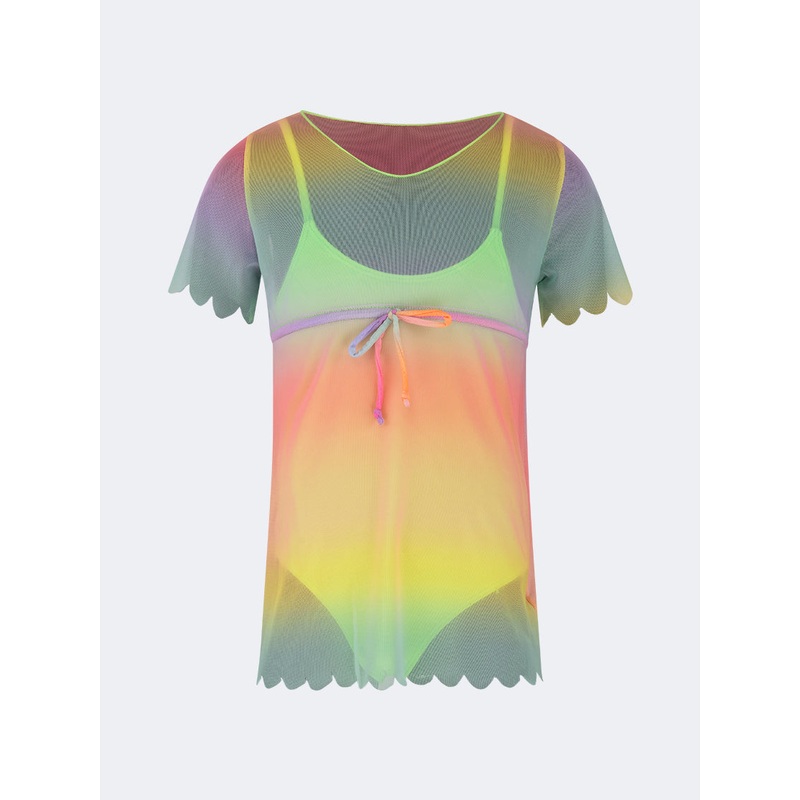 Oil And Gaz Colorful Kids-Girls Beach Monokini Green