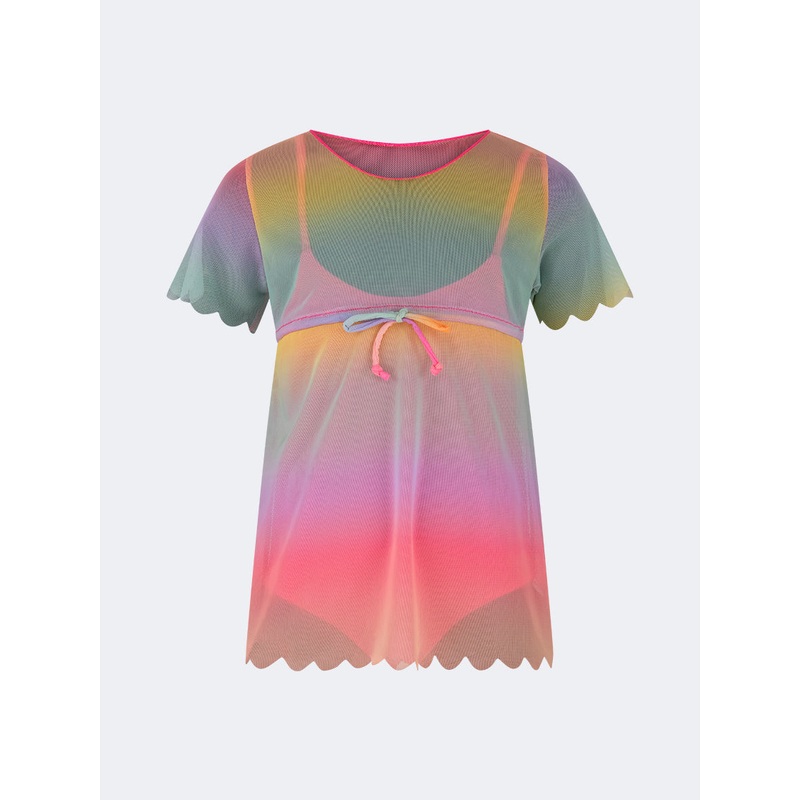 Oil And Gaz Colorful Kids-Girls Beach Monokini Pink