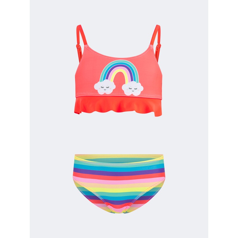 Oil And Gaz Cute Kids-Girls Beach Bikini Set Red