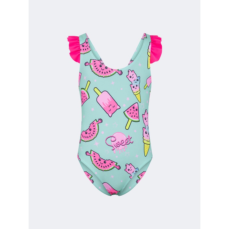 Oil And Gaz Modern Kids-Girls Beach Monokini Green