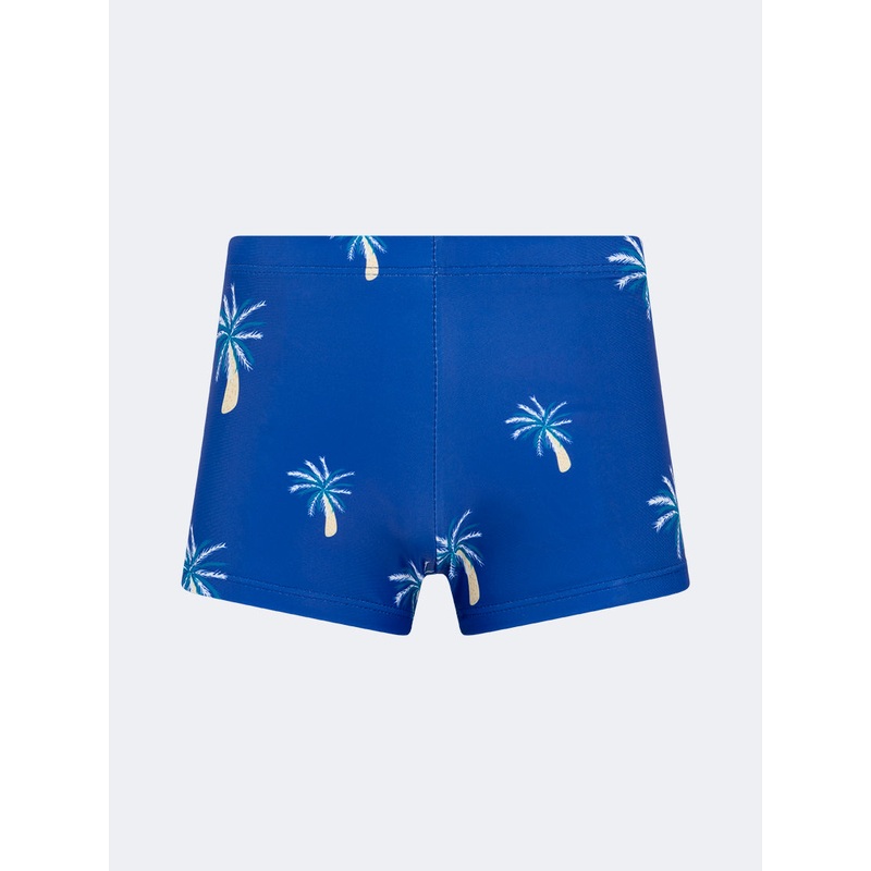 Oil And Gaz Stretchy Kids-Boys Beach Swim Short Dark Blue