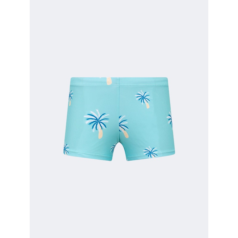 Oil And Gaz Stretchy Kids-Boys Beach Swim Short Green