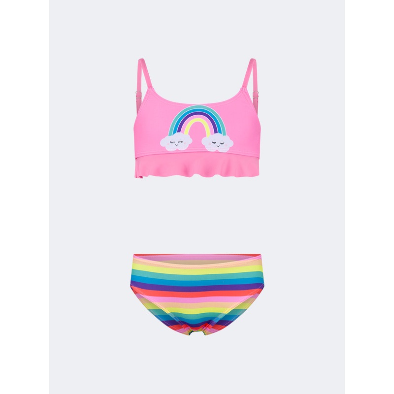 Oil And Gaz Stylish Kids-Girls Beach Bikini Set Pink
