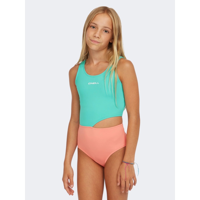 Oneill Cali Holiday Girls Beach Monokini Green/Pink