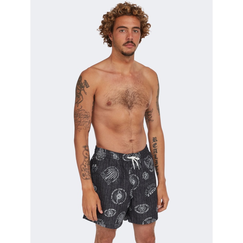 Oneill Cali Print Men Beach Swim Short Black