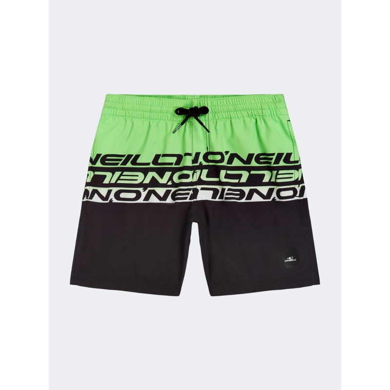 Oneill Cali Stripe Boys Beach Swim Short Green