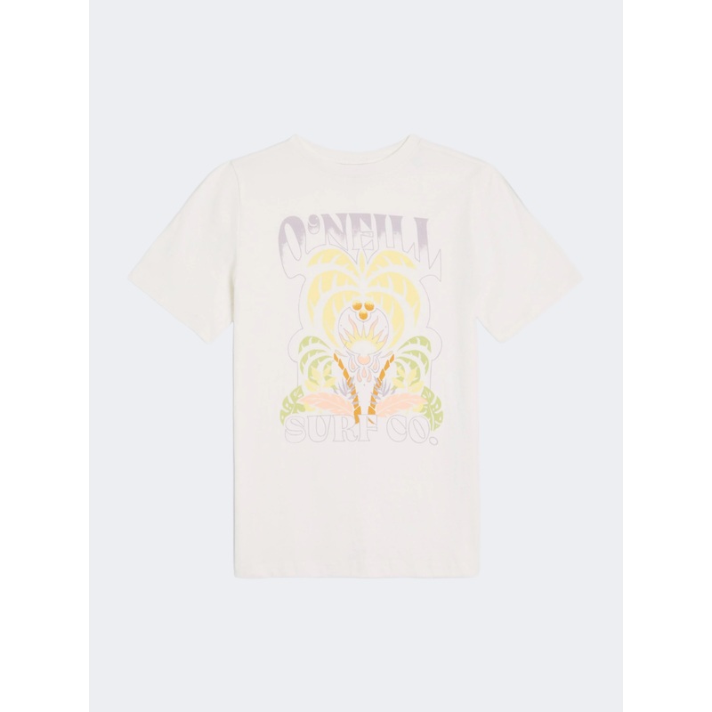 Oneill Front Graphic Girls Lifestyle T-Shirt Snow White
