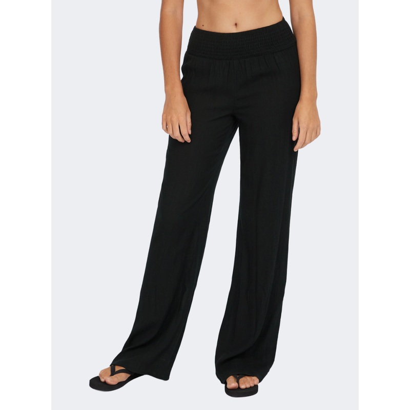 Oneill Johnny Smocked Waist Women Lifestyle Pant Black