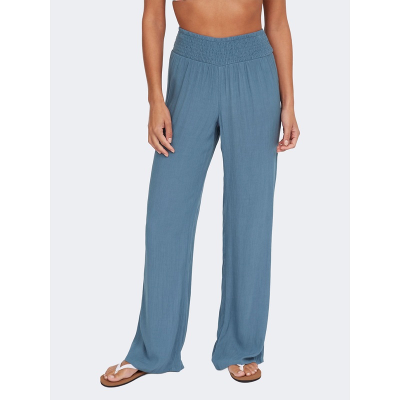 Oneill Johnny Smocked Waist Women Lifestyle Pant Copen Blue