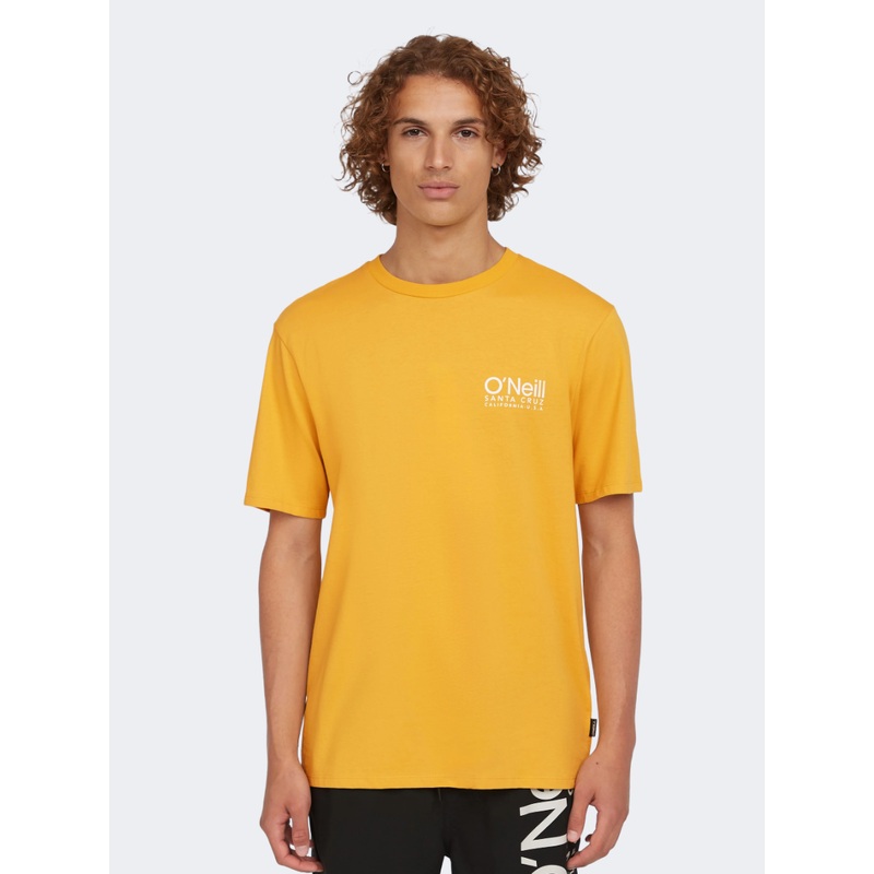 Oneill Original Cali Logo Men Lifestyle T-Shirt Yellow