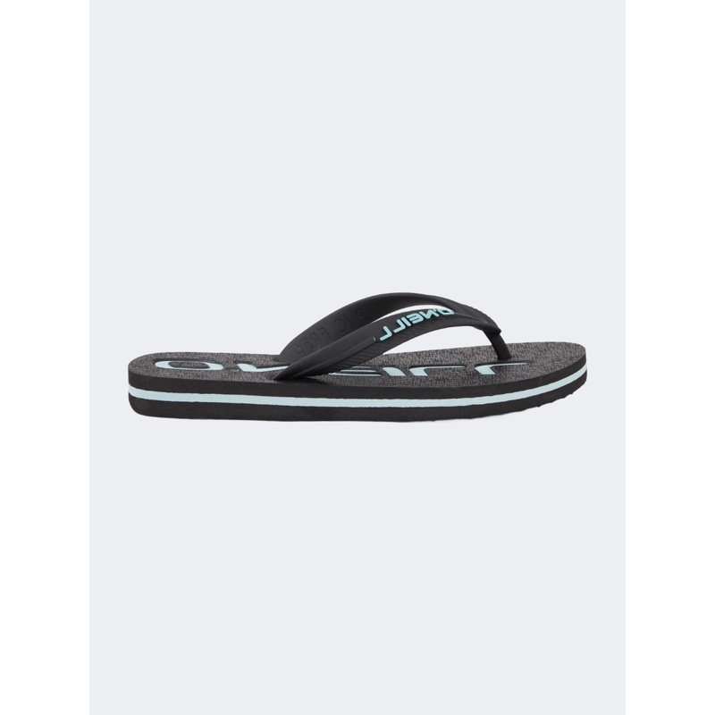Oneill Profile Logo Boys Beach Slippers Black