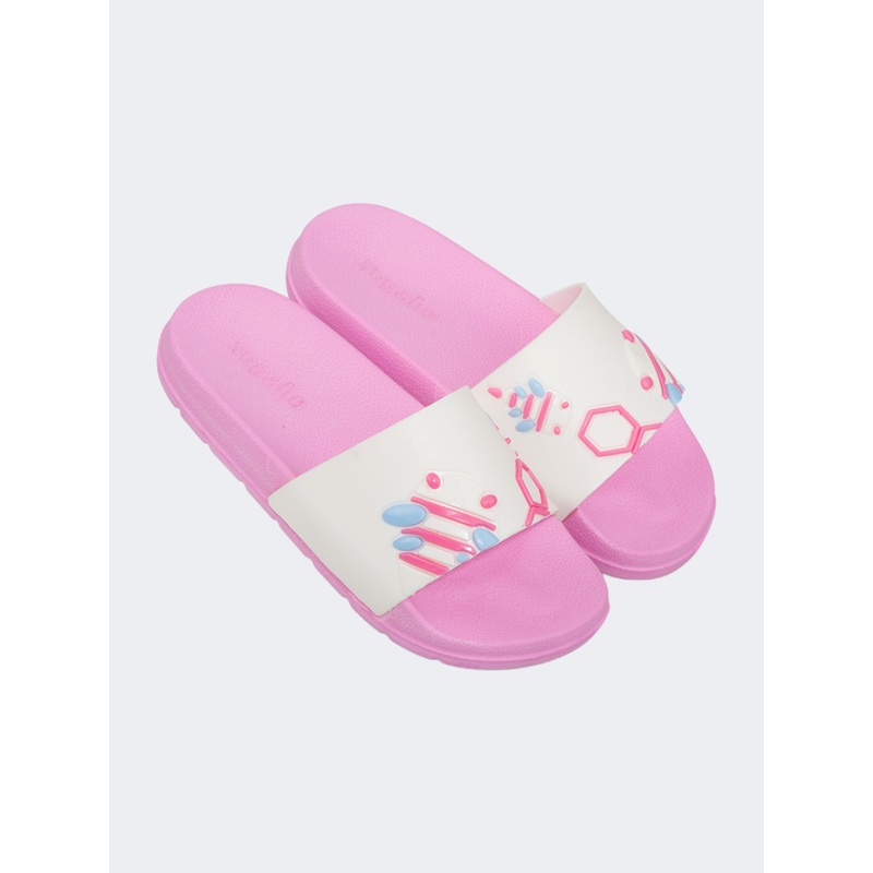 Oil And Gaz Casual Beach Kids Slide Pink