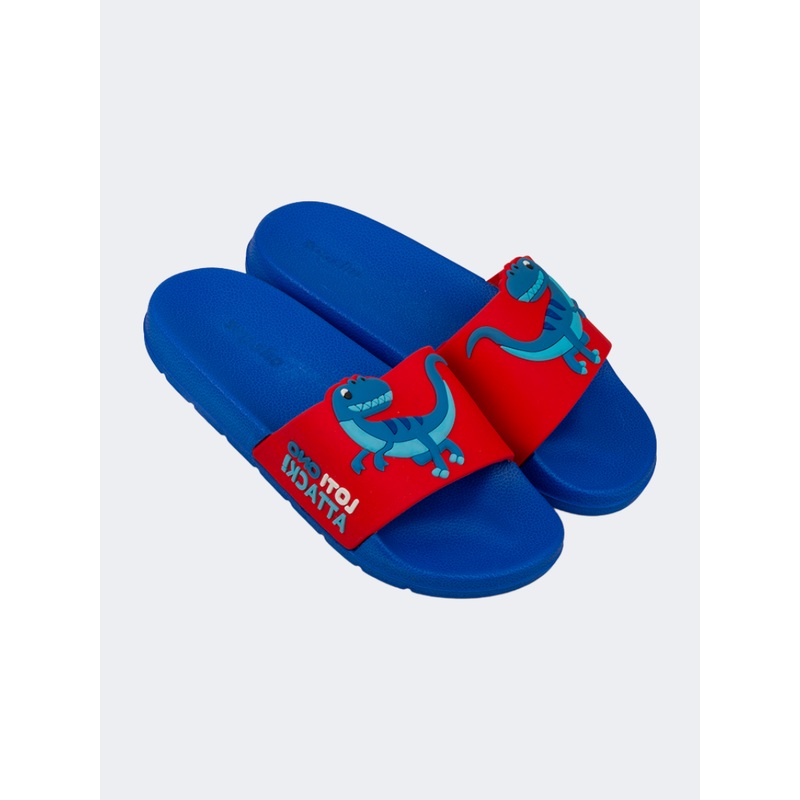 Oil And Gaz Casual Beach Kids Slide Royal Blue
