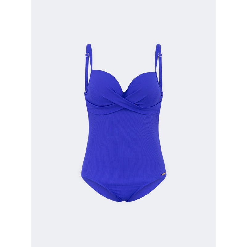 Oil And Gaz Stylish Women Beach Over Size Monokini Royal Blue