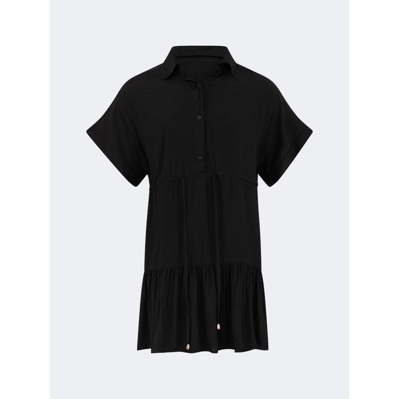 Top Ten Chic Women Beach  Linen Dress Black