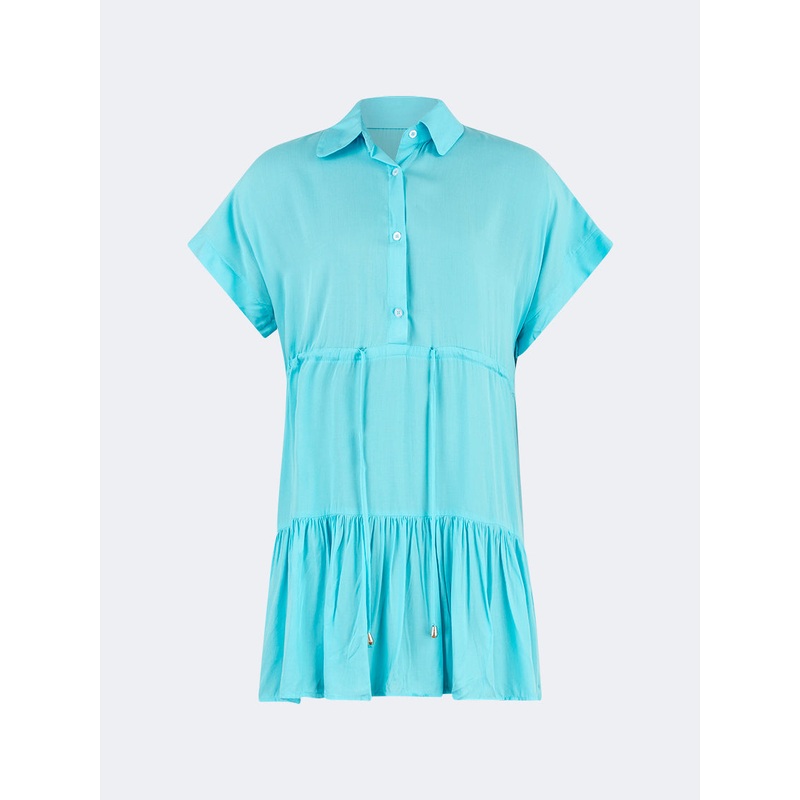 Top Ten Chic Women Beach  Linen Dress Blue