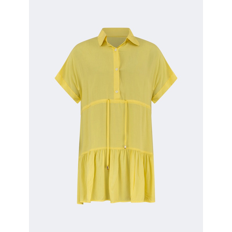 Top Ten Chic Women Beach  Linen Dress Yellow