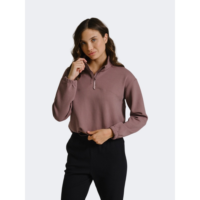 Anta Commute Women Training Long Sleeve Rose Red
