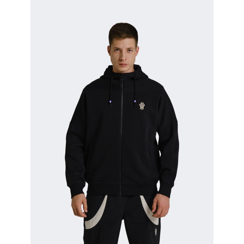 Anta Kyrie Irving Force Of Nature Hooded Knit Men Basketball Jacket Black