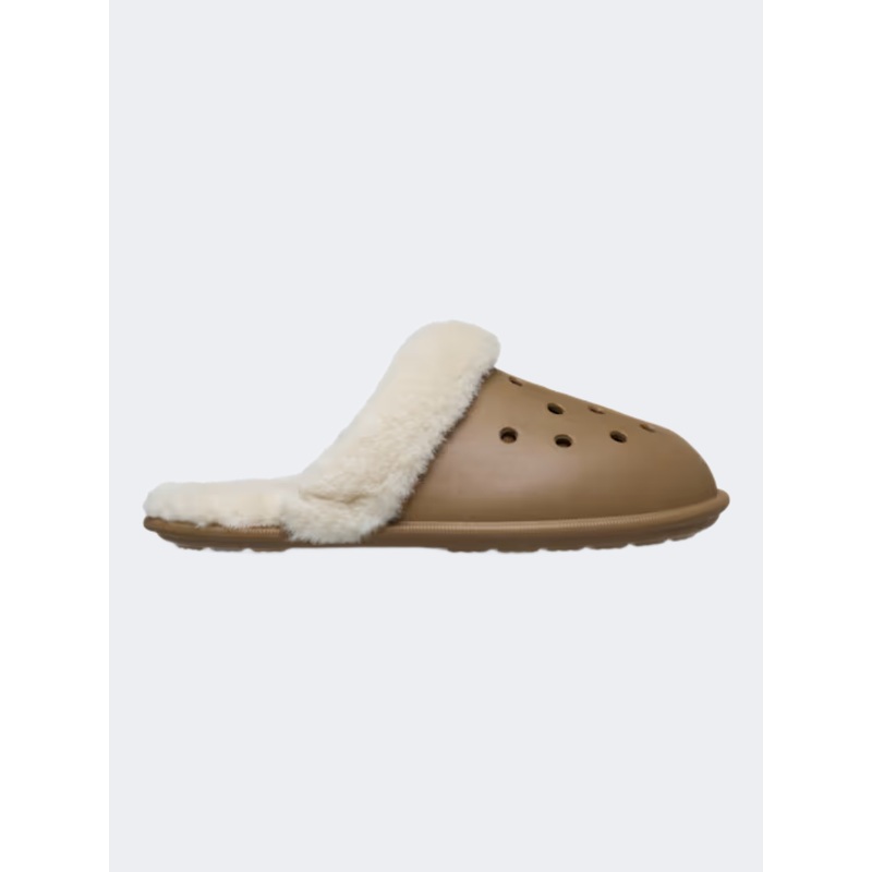 Crocs Classic Fuzz Scuff Unisex Lifestyle Slippers Sepia