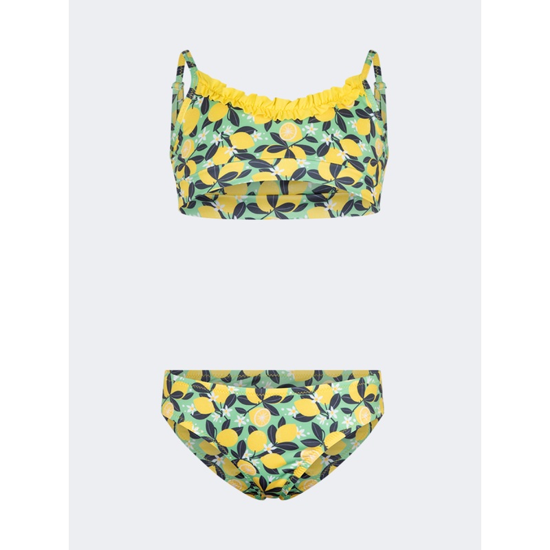 Piccole Monelle Girls Beach Bikini Set Lemon/Green