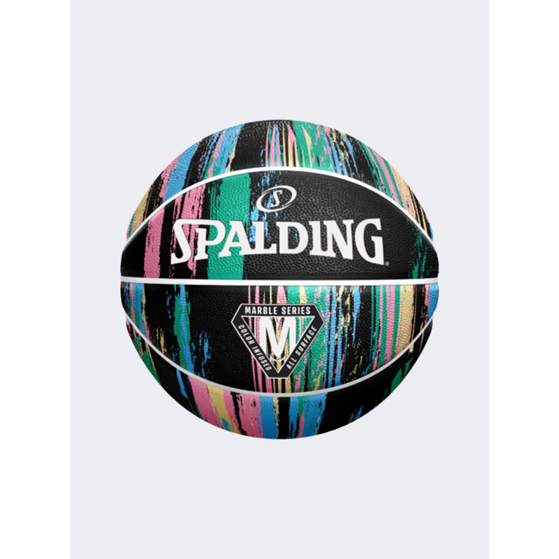 Spalding Marble Series Unisex Basketball Ball Black/Pastel