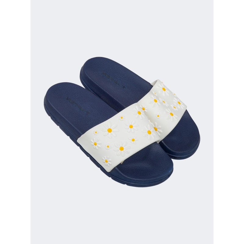 Top Ten Casual Beach Kids-Girls Slide Navy/White
