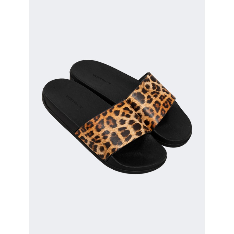 Top Ten Casual Beach Women Slide Black/Brown