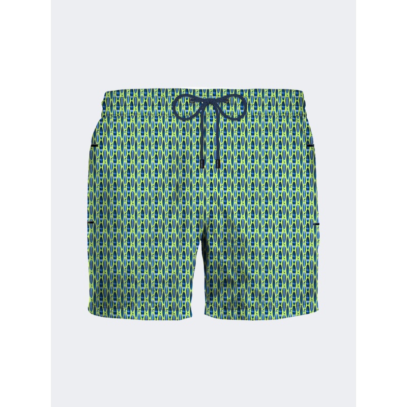 Allen Cox Men Beach Swim Short Verde Fluo