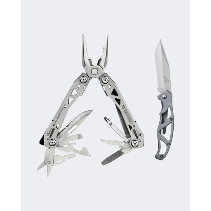 Gerber Suspension Nxt & Large Paraframe Combo Set Camping Multi-Tool Silver