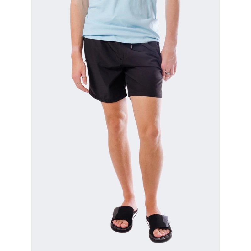 Island Haze Lavana Men Beach Swim Short Black