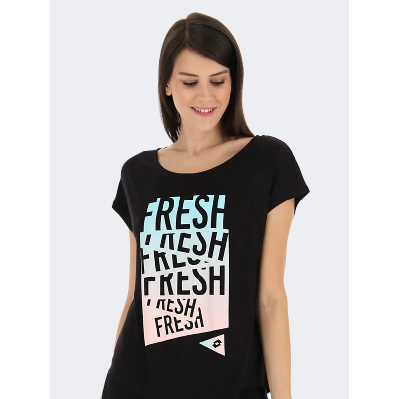Lotto Fresh Women Lifestyle T-Shirt Black