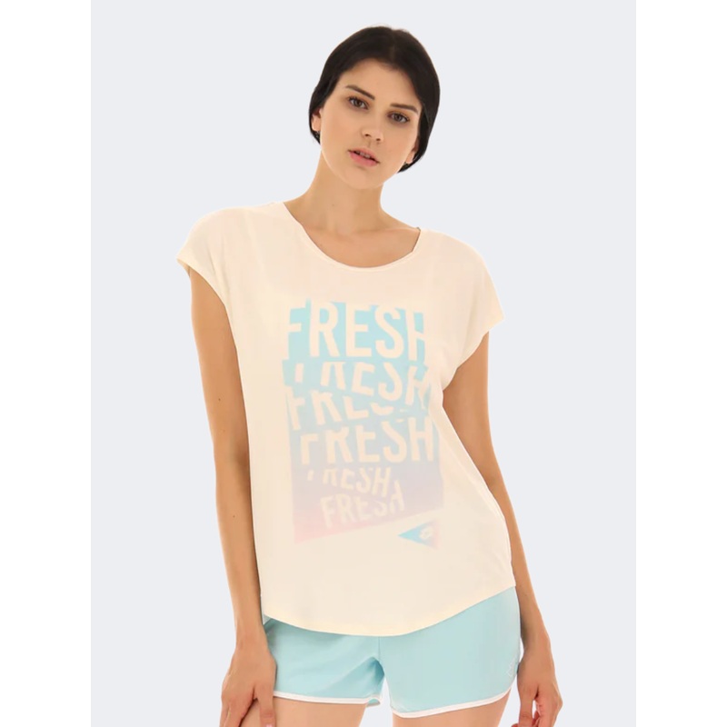 Lotto Fresh Women Lifestyle T-Shirt Candy White